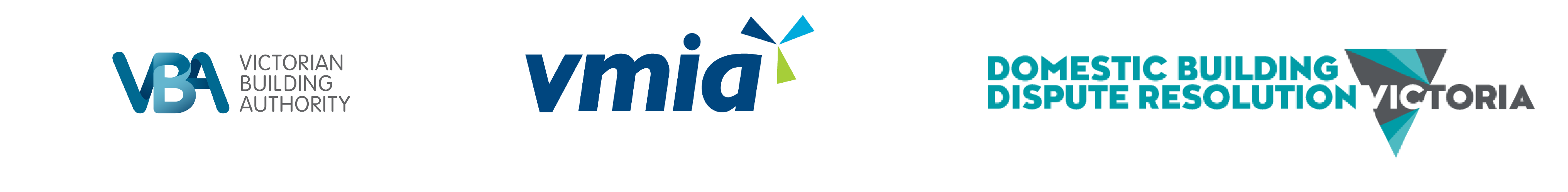 VBA, VMIA and Domestic Building Dispute Resolution Victoria logos